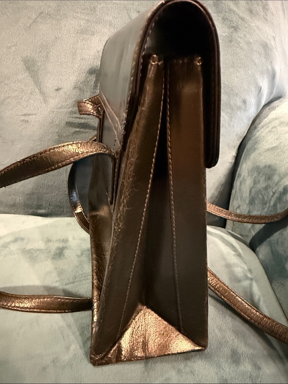 Loewe Black/Olive Leather Vertical Shoulder Bag SO ROOMY! - Picture 3 of 7
